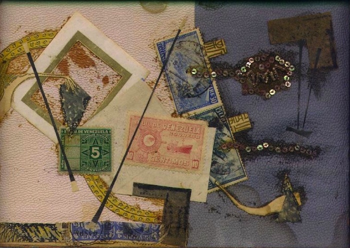 Spangles, Mixed media collage.