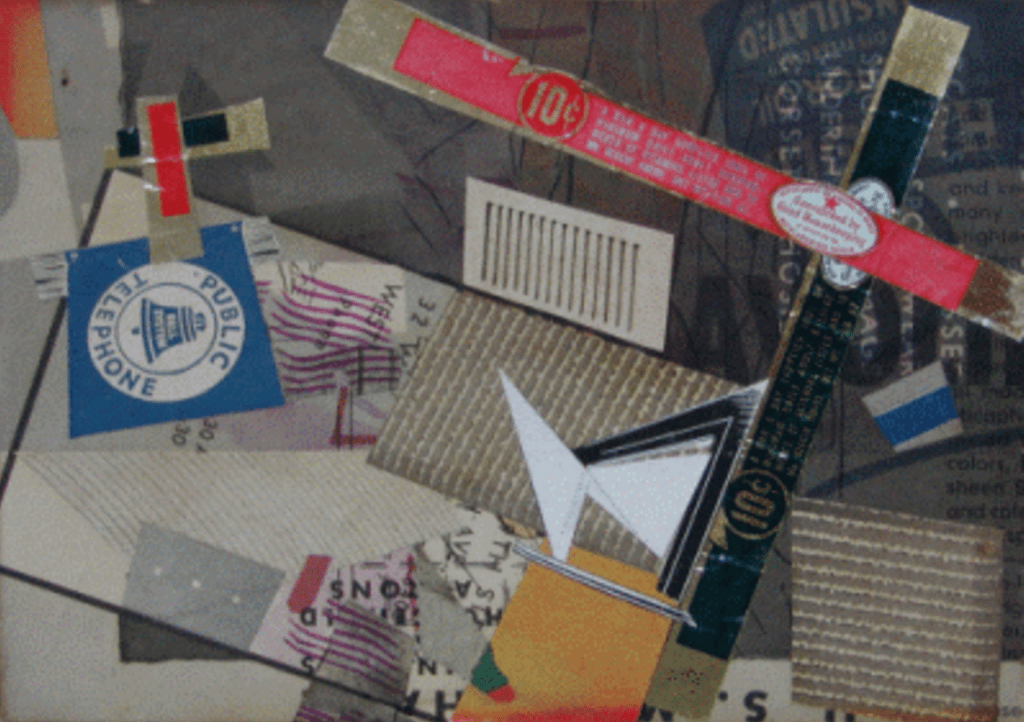 “Crossroads,” 1948, paper and foil collage, Slobodkina Fondation