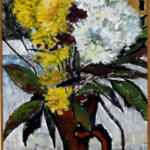 Paining of a Vase Chrysanthemums