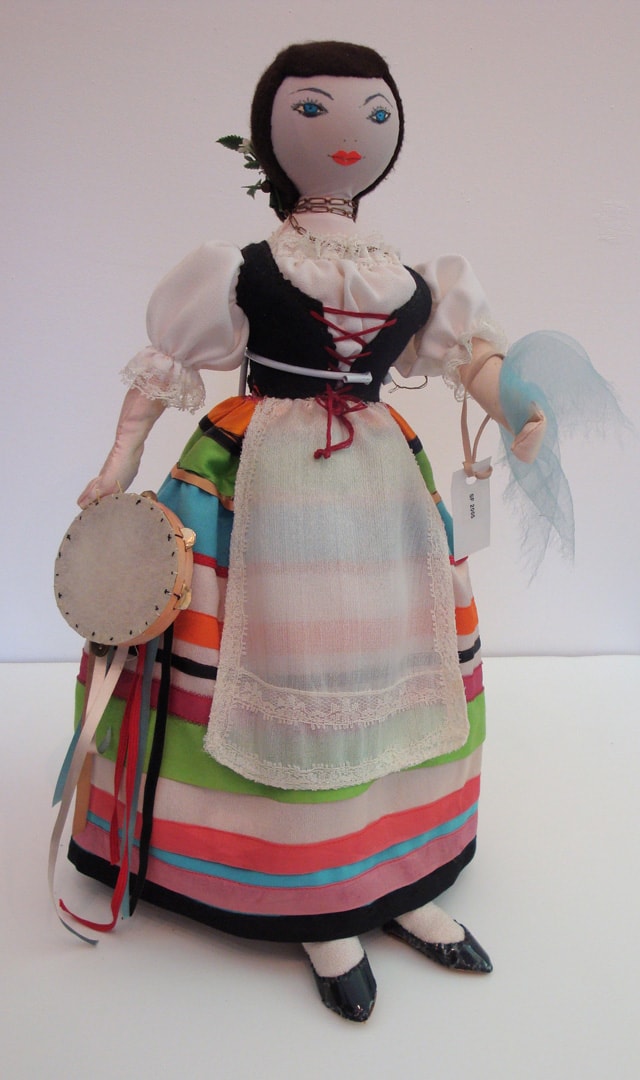 Peasant Doll with Tambourine