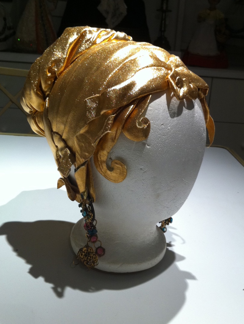 Gold lame hat