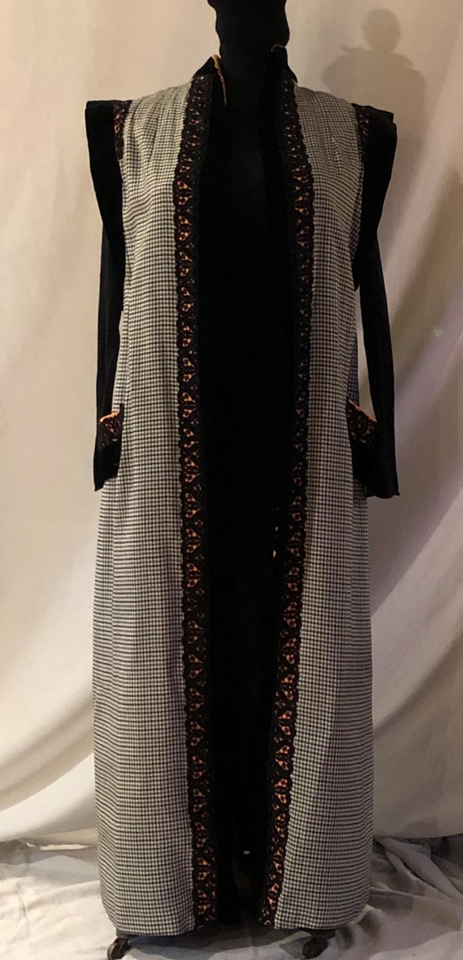 Black Evening Gown and sleeveless full length vest