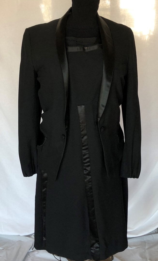 fancy black tuxedo suit with jacket and jumper