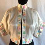 Light colored Bolero jacket with Brach candy wrapper trim