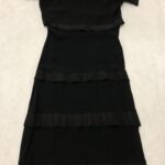 Slim black two piece cocktail dress